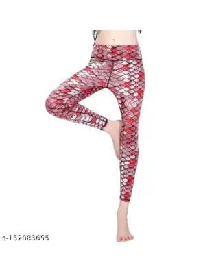 LAZADO Regular Fit Sportswear Fitness Printed Fashion Yoga Leggings/Tights | Pack of 1